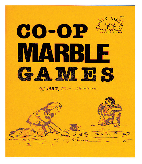 Co-op Marble Games - Ages 6 to 12 Click for a larger image A collection of 50 marble games that are played co-operatively. Each one is described in detail. Line drawings illustrate the text. If you have marbles in the house, you will want to learn how to play these games. If you don't, you'll want to get some after reading this book! © 1987